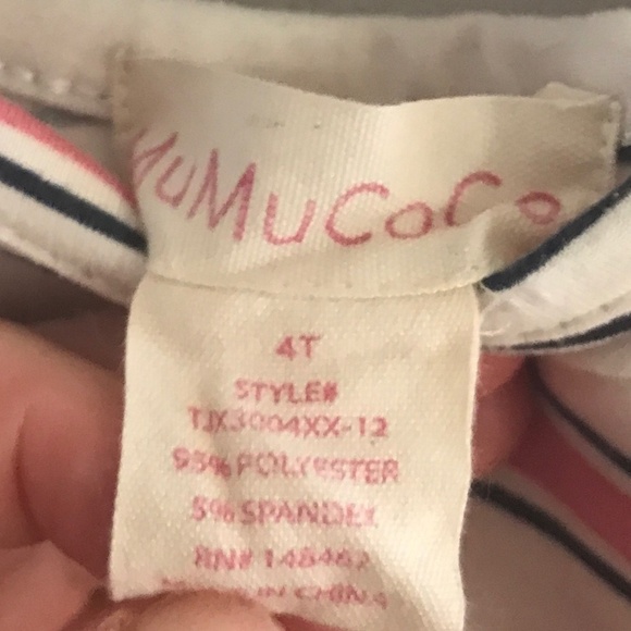 MumuCoco Girl’s dress/tunic Lovely Striped 3/4 sleeve Pink Cream Coastal 4T - Picture 3 of 6